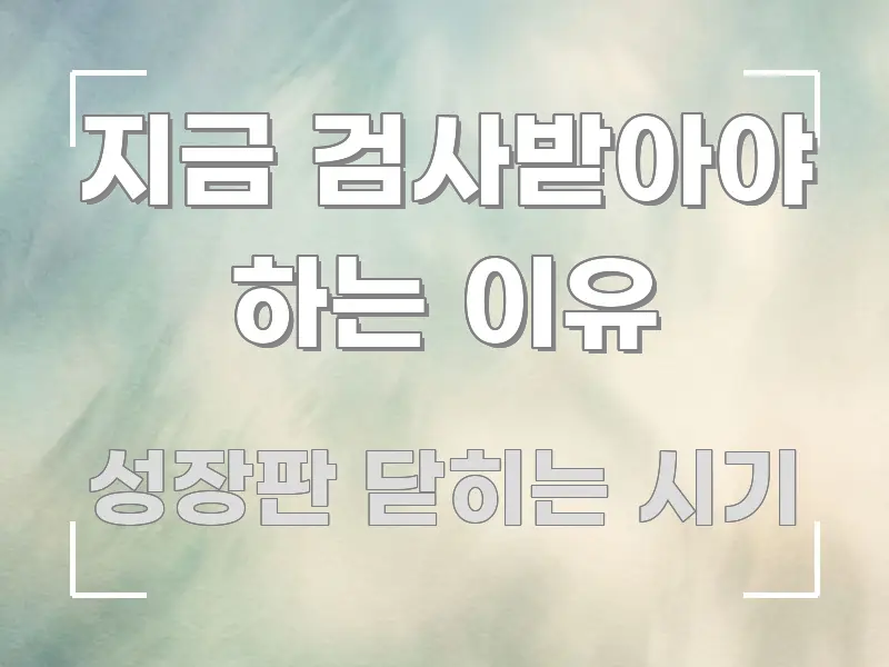 지금 검사받아야 하는 이유 핵심 요약 지금 검사받아야 하는 이유 중요 내용만 뽑은 깔끔한 인포그래픽 표지 - 본문 내용과 연관된 이미지