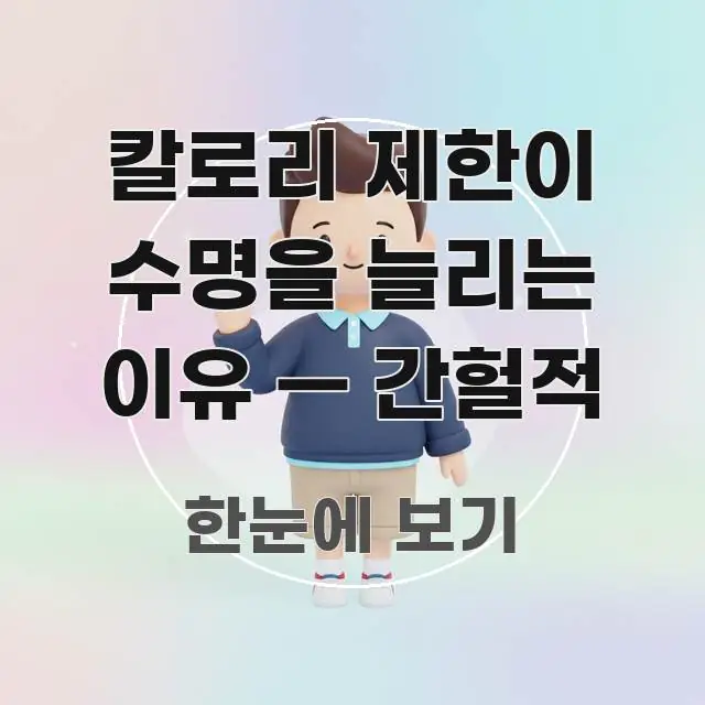 칼로리 제한이 수명을 늘리는 이유 — 간헐적 핵심 내용을 정리한 핵심 정리 썸네일 이미지 - 내용 요약을 위한 이미지