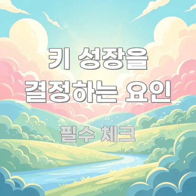 키 성장을 결정하는 요인 스마트하게 정리된 핵심 키워드 시각화 이미지