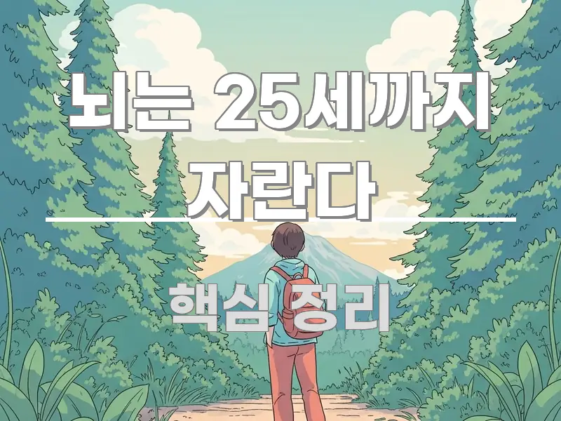 뇌는 25세까지 자란다 전문적으로 분석한 블로그 포스트 커버 이미지